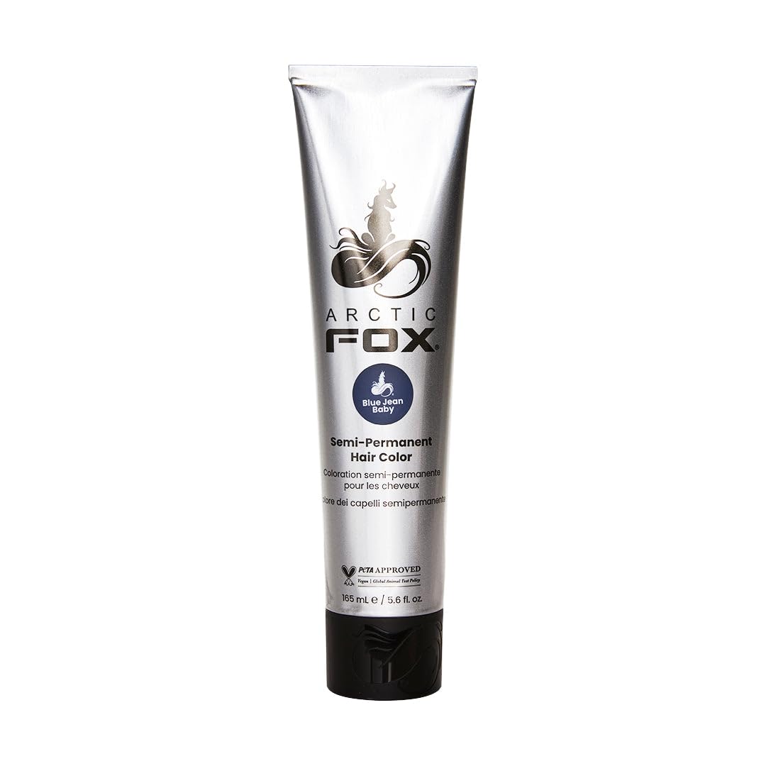 ARCTIC FOX 100% Vegan & Cruelty Free Vibrant Semi Permanent Hair Colour Dye - Blue Jean Baby 165 ml e