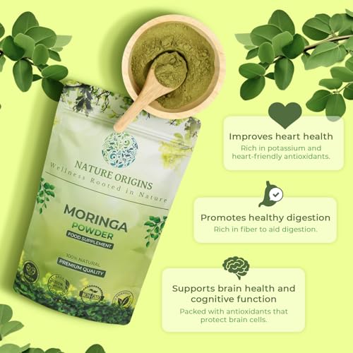 Nature Origins Pure Moringa Oleifera Powder (Natural Multi Vitamin, Superfood) 500g