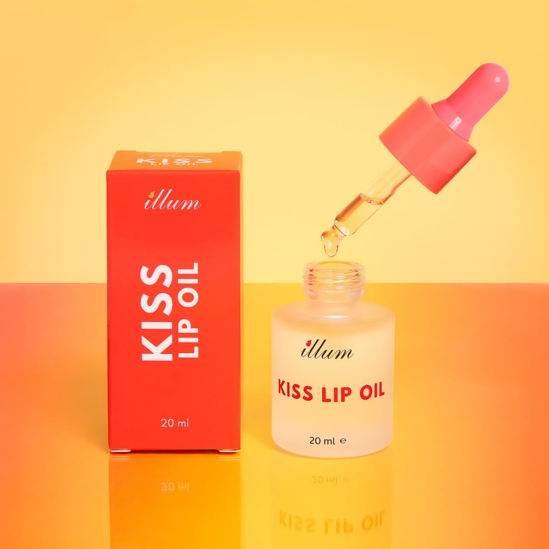 Illum Kiss Oil Lip Treatment, Natural Nourishing Lip Balm with Sweet Almond,Rosehip & Avocado Oil Hydrating & Plumping