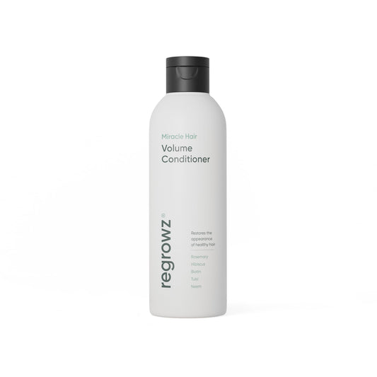 Regrowz Hair Volume Conditioner 200ml - Fine & Thinning Hair - Restore Stronger & Healthier Hair - Suitable for Men and Women - Anti Hair Loss with Biotin - Hair Growth Repair Treatment