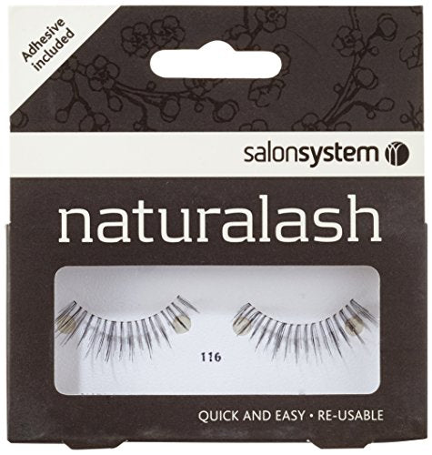 Salon System Naturalash Quick and Easy Re-Usable Black 116 Lashes