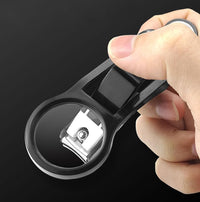 Spacmirrors Extra Large Nail Clipper with Magnifying Glass in Silver, Stainless Steel Blades, Ideal for Elderly