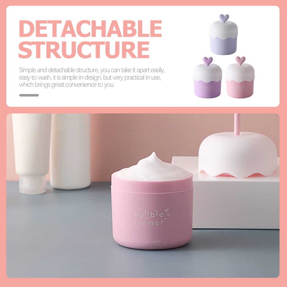 Lurrose 3pcs Face Wash Foam Maker Face Bubble Foamer Marshmallow Whip Maker Cup Skincare Rich Cream Foamer Tools for Home Outdoor Travel