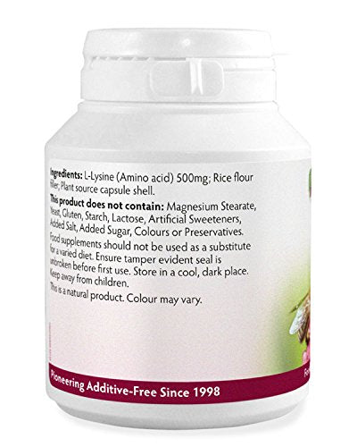 Health Leads ...Working With Nature L-Lysine 500mg x 90 Capsules (No Magnesium Stearate)