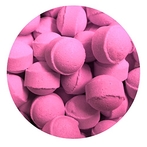 Bath Bubble & Beyond 30 x Scented Bath Marbles Fizzers Mini Bombs in Gift Bag (Cherry)