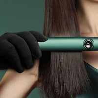 FOHOLA 1 Pcs Professional Heat Resistant Gloves for Hair Styling, Heat Proof Gloves, Heat Protection Gloves for Curling Wand (1 Pcs, Black)