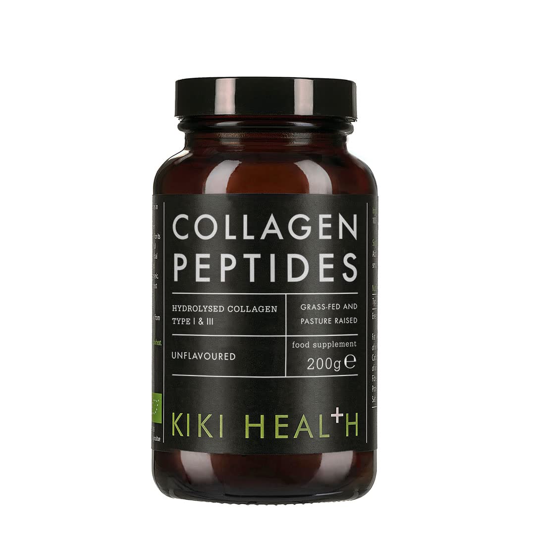 KIKI HEALTH KIKI Health Organic Bovine Collagen Peptides Powder | 100% Hydrolyzed Supplement for Healthy Skin, Nails, Hair, Bones & Joints | Pure Unflavoured Paleo & Keto-Friendly Supplements for Adults - 200g