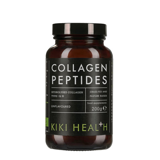 KIKI HEALTH KIKI Health Organic Bovine Collagen Peptides Powder | 100% Hydrolyzed Supplement for Healthy Skin, Nails, Hair, Bones & Joints | Pure Unflavoured Paleo & Keto-Friendly Supplements for Adults - 200g