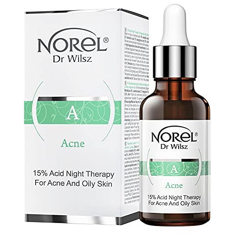Norel 15% Acid Night Therapy Oily Acne Skin Serum 30ml Mandelic Acid Lactobionic Acid Azeloglicine LHA