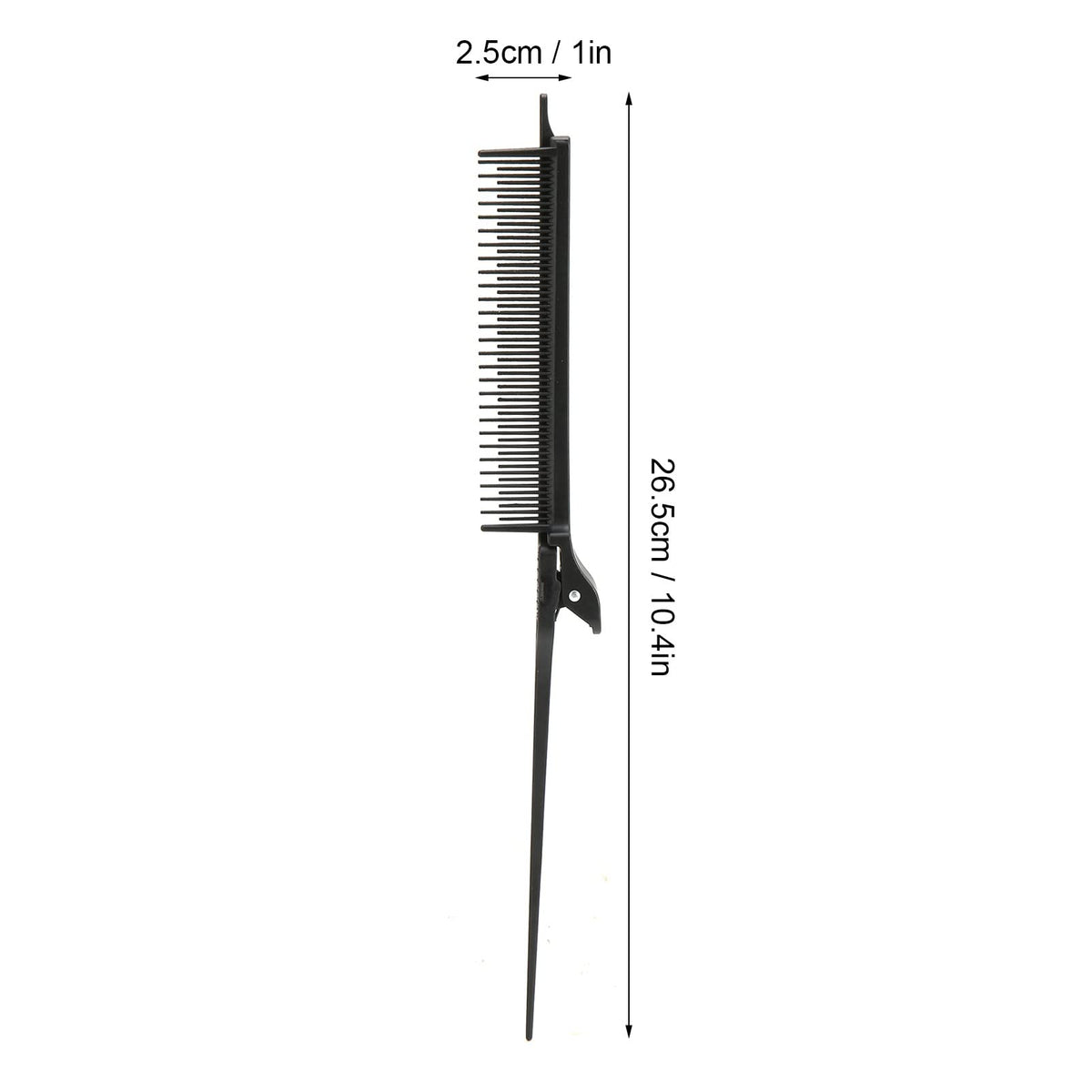Brrnoo Hair Brush and Comb,Rat Tail Comb Salon Hairdressing Comb Hair Thinning Comb Hair Cutter Comb Rat Tail Teasing Clip Comb Professional Black Hair Salon Plastic Highlighting Comb
