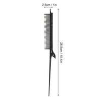 Brrnoo Hair Brush and Comb,Rat Tail Comb Salon Hairdressing Comb Hair Thinning Comb Hair Cutter Comb Rat Tail Teasing Clip Comb Professional Black Hair Salon Plastic Highlighting Comb