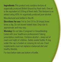 Organic Herbal Remedies 100ml Ground Ivy Tincture