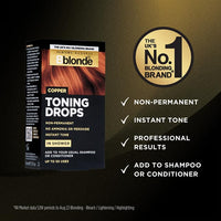 Jerome Russell Bblonde COPPER Toning Drops | Non-permanent Hair Dye | 50ml