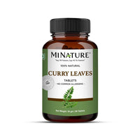 mi Nature Curry Leaves Tablet (Murraya koenigii) | Pure & Natural | Free from Chemical & Preservative| Plant Based Gluten Free |90 Tablet, 45 Days Supply 1000mg