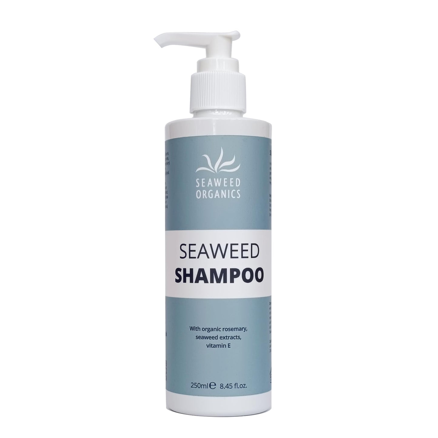 SEAWEED ORGANICS - Seaweed Shampoo, Organic Scottish seaweeds, Rosemary, Vitamin E, No SLS or Parabens, Suitable for Vegans, Submit Cosmetic Product Notification in the UK, 250ml, DIANA DRUMMOND