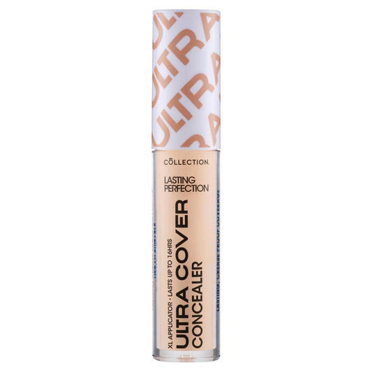 Collection Cosmetics Lasting Perfection Ultra Cover Concealer, 5.5ml, Up to 16hr Wear, XL Applicator, Cashew Neutral