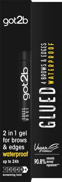 got2b glued for Brows & Edges eyebrow gel, vegan waterproof eyebrow gel, fast drying with no residue or stickiness 16ml