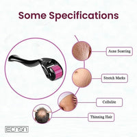 Generic Derma Roller Hair Growth for Men and Women, Microneedling Skin Beard & Hair Growth scalp roller for Skin Rejuvenation Anti Ageing Wrinkle Hair regeneration Scar (0.5mm)