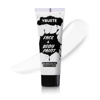 YBUETE White Face Body Paint, Professional Paint for Halloween Cosplay Costume Party, Full-coverage Multi-Color Cream Makeup Blendable Body Painting for Adults Halloween Cosplay SFX Makeup Paint
