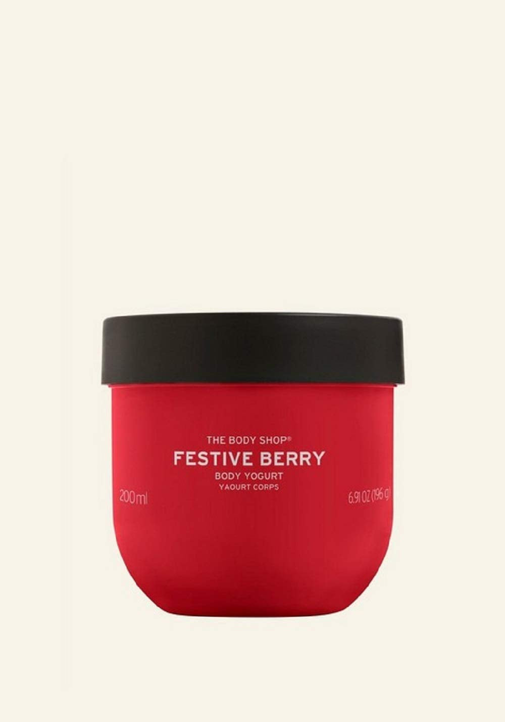 The Body Shop Festive Berry BODY YOGURT 200ml Special Edition 2020 MOISTURISER SWEET, TANGY AND FRUITY SCENT VEGAN