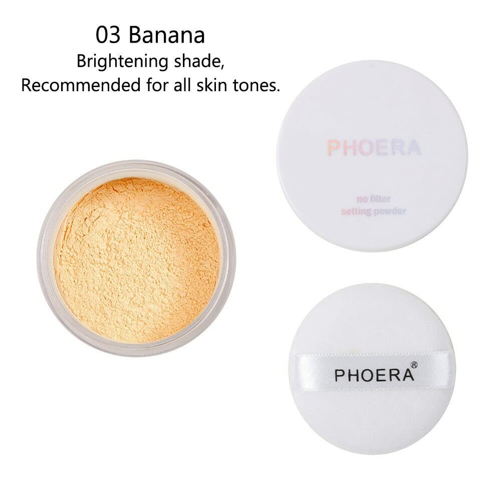 Phoera® Full Coverage Foundation, Primer, Setting Powder and MISKEEN Makeup Brush Soft Matte Oil Control Concealer 30ml Long Lasting Flawless Cream Smooth Aquapurity (104 BUFF BEIGE)
