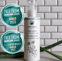 Odylique Repair Lotion | 100% Natural for Sensitive Itchy Skin 200ml | With Soothing Aloe & Calendula | Moisturiser for Stressed Skin
