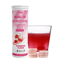 Ayaani Glow Glutathione & Vitamin C Effervescent Tablets - 500mg Each, Sugar-Free Antioxidant Drink for Skin Brightening & Glowing Skin, Strawberry Flavour, 20 Vegan Tablets