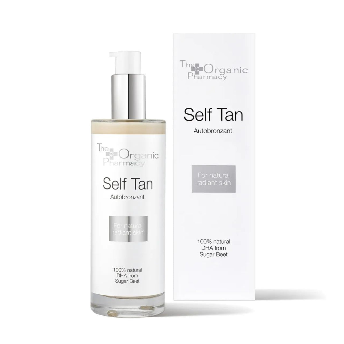 The Organic Pharmacy Self Tan, 100ml - Moisturise, Natural Radiant Skin, With DHA from Sugar Beet, Shea Butter, Jojoba Oil, Organic 29.50%, Natural 75.90%