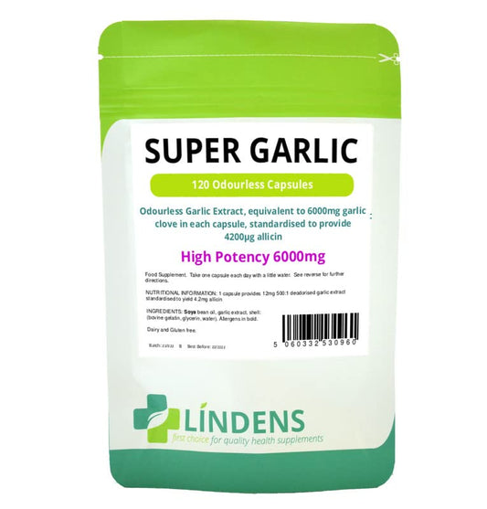 Super Strength Garlic 6000mg Double Pack 240 Capsules - Odourless, Oil softgels