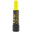 Neon Yellow UV reactive Lipstick, cosmetically certified formula made in the UK that glows under UV light.