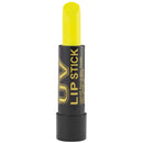 Stargazer Neon Yellow UV reactive Lipstick, cosmetically certified formula made in the UK that glows under UV light.
