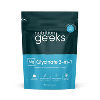 Nutrition Geeks Magnesium Glycinate 3-in-1 Complex, 90 Vegan Capsules