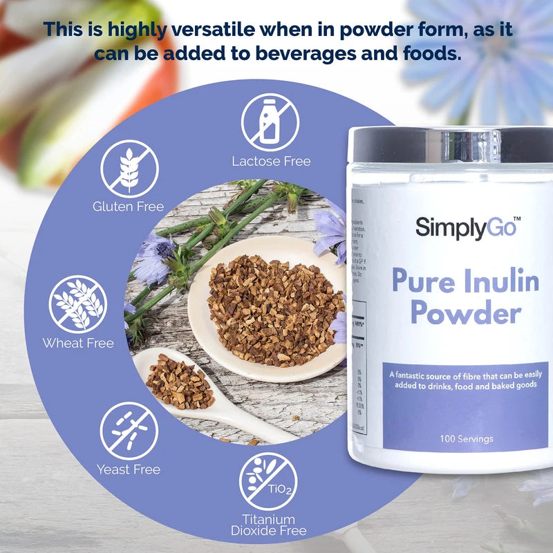 SimplyGo Pure Inulin Powder, 500g, 100 Servings