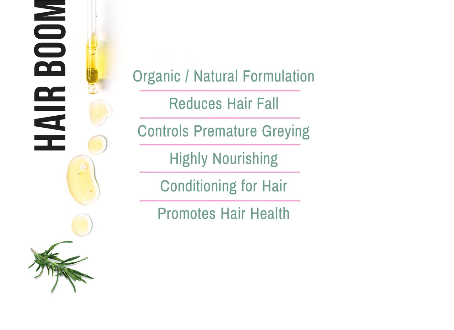 Generic Hair Growth Oil 100% Natural with Castor, Jojoba, Avocado, Hibiscus, Argan, Peppermint, Basil, Aloe, Red Onion, Clove & Rosemary - Promotes Thickness & Strength