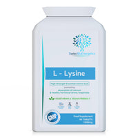 swiss bioenergetics L-Lysine Tablets 1,000mg 90 Tablets - High Strength Essential Amino Acid Promoting Absorption of Calcium and Healthy Hormonal Stress Responses