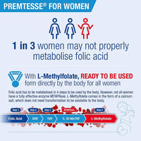 Lamberts Premtesse for Women – Multinutrient Formula with Methylfolate, B6 & Magnesium – 60 Vegan Tablets