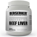 BERSERKER Supplements Berserker Desiccated Beef Liver Supplement 750mg per Capsule 500 Capsules, Un-defatted to Provide Full Absorption of Naturally Occurring Vitamins and Minerals Found in Beef Liver | Made in The UK
