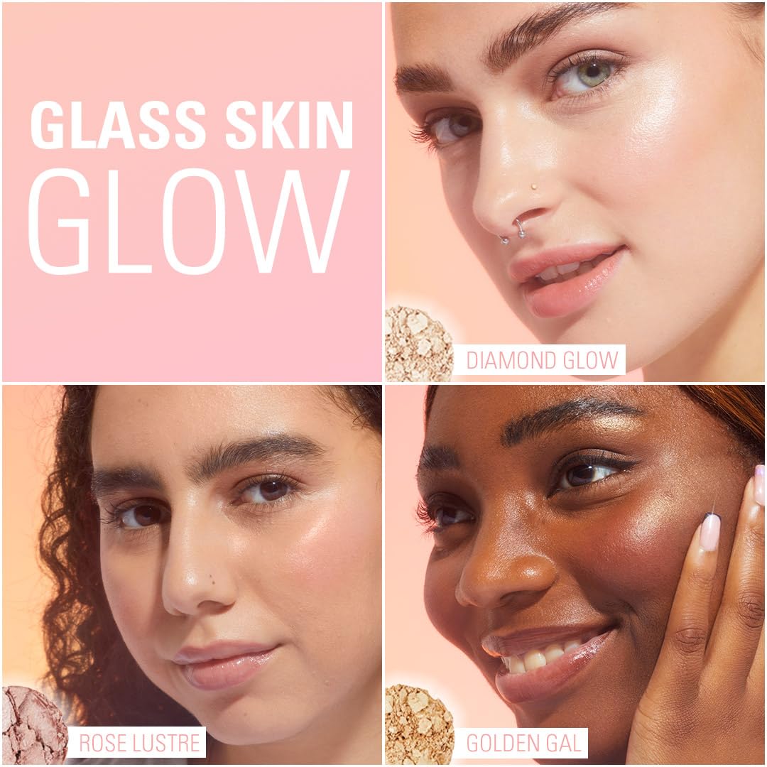 Revolution Beauty London Makeup Revolution Beam Bright Highlighter, All Over Face Glow, Powder To Liquid Formula, 5 Different Shades, Pink Seduction