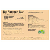 Bio Vitamin B12 Tablets By Pharma Nord - Active Methylcobalamin 60 Vegan Chewable Tablets