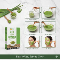 Herbs Botanica HB Aloe Vera Powder Organic for Hair Growth, Skincare, Haircare Organic, Moisturizing, and Soothing Aloe Barbadensis Vegan NO GMO 5.3oz /150g