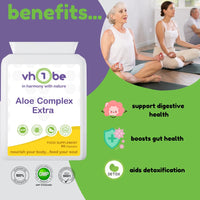 vh1be Aloe Colon Complex – Gentle Colon Cleanse & Digestive Detox – Herbal Blend with Ginger & Aloe Vera – 60 Capsules