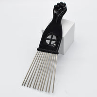 AIRERA Professional Afro Pick Hair Comb Metal Pick Comb Wide Tooth Hair Pick Comb Metal Hair Coloring Comb Wig Braid Comb Hairdressing Styling Tool for Curly Hair Style for Men Women (S)
