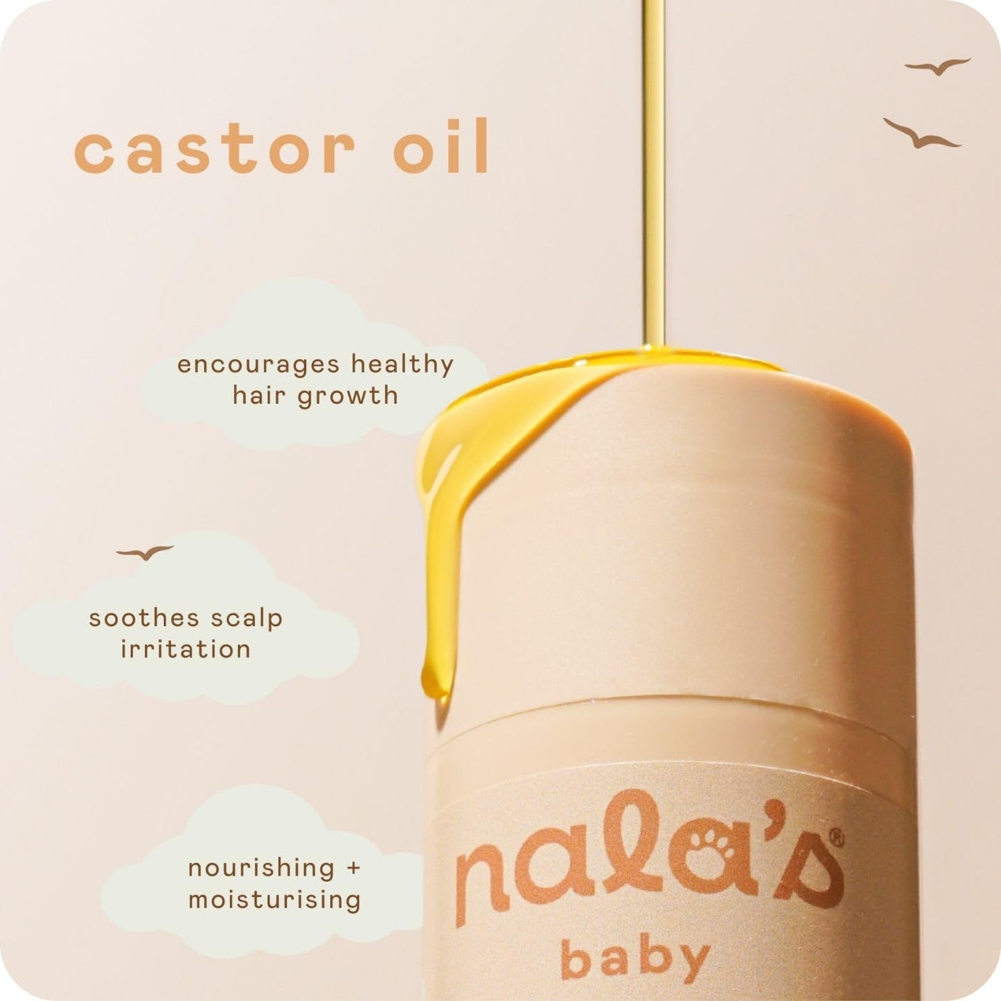 Nala's Baby Nighttime Oil | Award-winning | 99% Natural | Dermatologically-tested and Paediatrician-approved | Calming Shea Butter, Cocoa Butter and Camomile | Vegan | 200ml | Nalas Baby