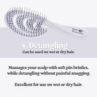 Head Jog 18 Ocean Hair Brush. Eco Friendly Vent Paddle Brushes With Flexible Soft Bristles, Detangling Wet Or Dry Hair. Gentle Brushing & Detangling Brush For Curly & Wavy Hair (Pebble)