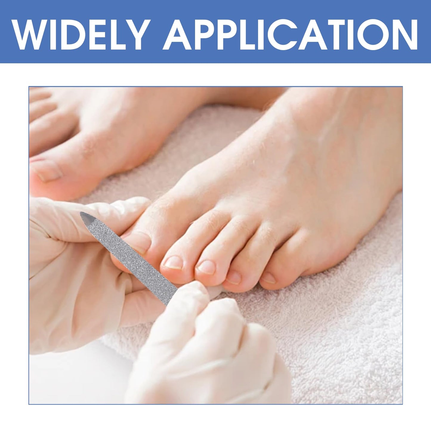 Diamond Deb Nail File, Foot Dresser Stainless Steel Double Sided Diamond Dust Coating Dry Skin Remover Strong Metal Nail File File Podiatry Foot Care Instruments for Women and Men (6" & 7")