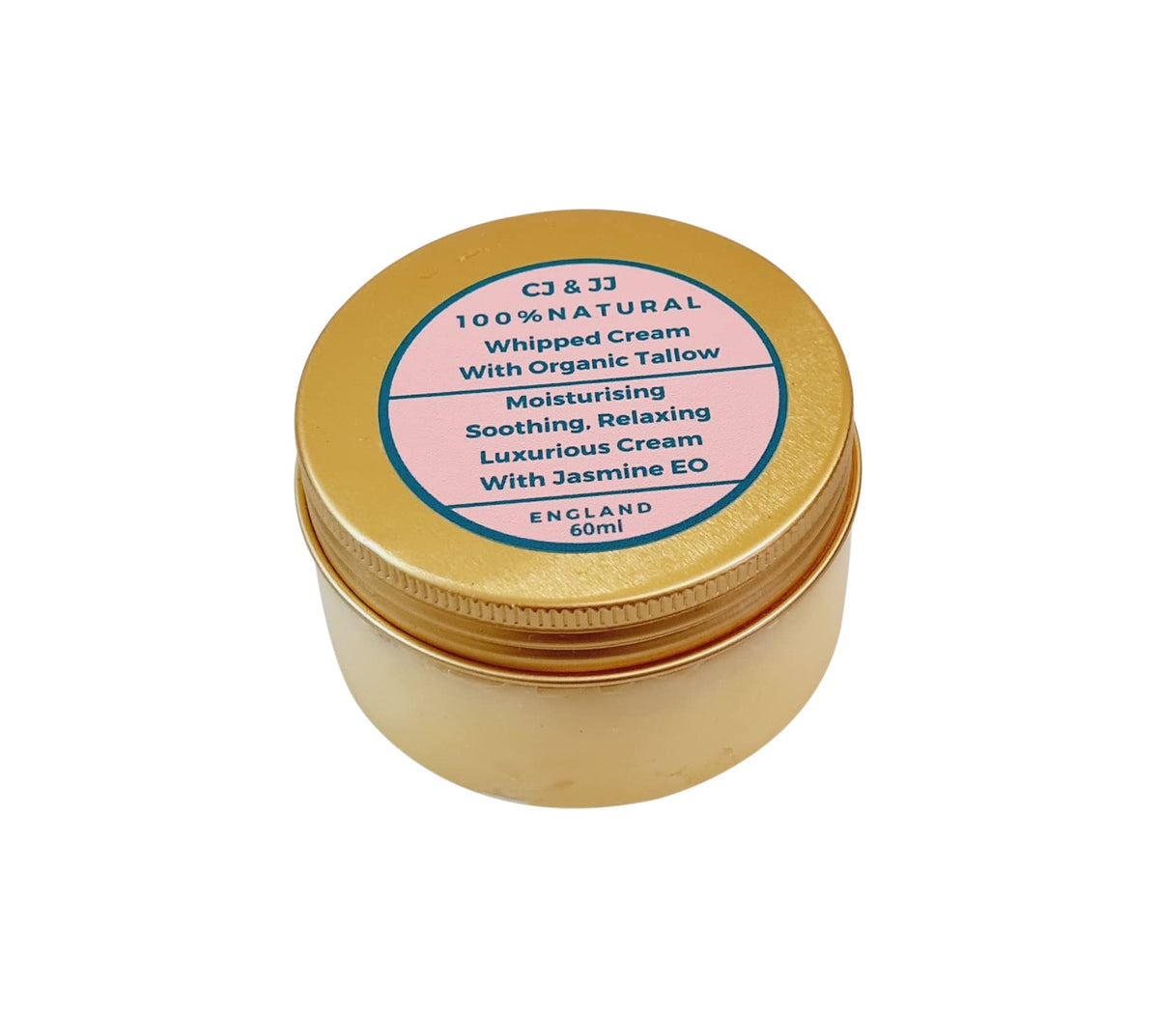 CJ and JJ BEAUTY TALLOW CJTallow Whipped Tallow Moisturiser Body Butter Relief For Dry Skin With Jasmine Essential Oil