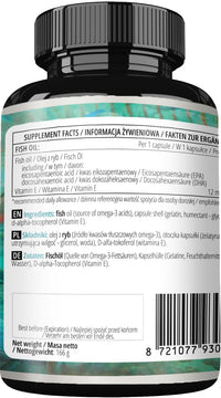 APOLLO'S HEGEMONY Fish Oil 1000mg - High Dose Omega 3 with 330mg EPA and 220mg DHA - 120 Softgel Capsules - 4 Months Supply - Unsaturated Fatty Acids (EFAs) - Supports Heart and Brain Health - by Apollo's Hegemony