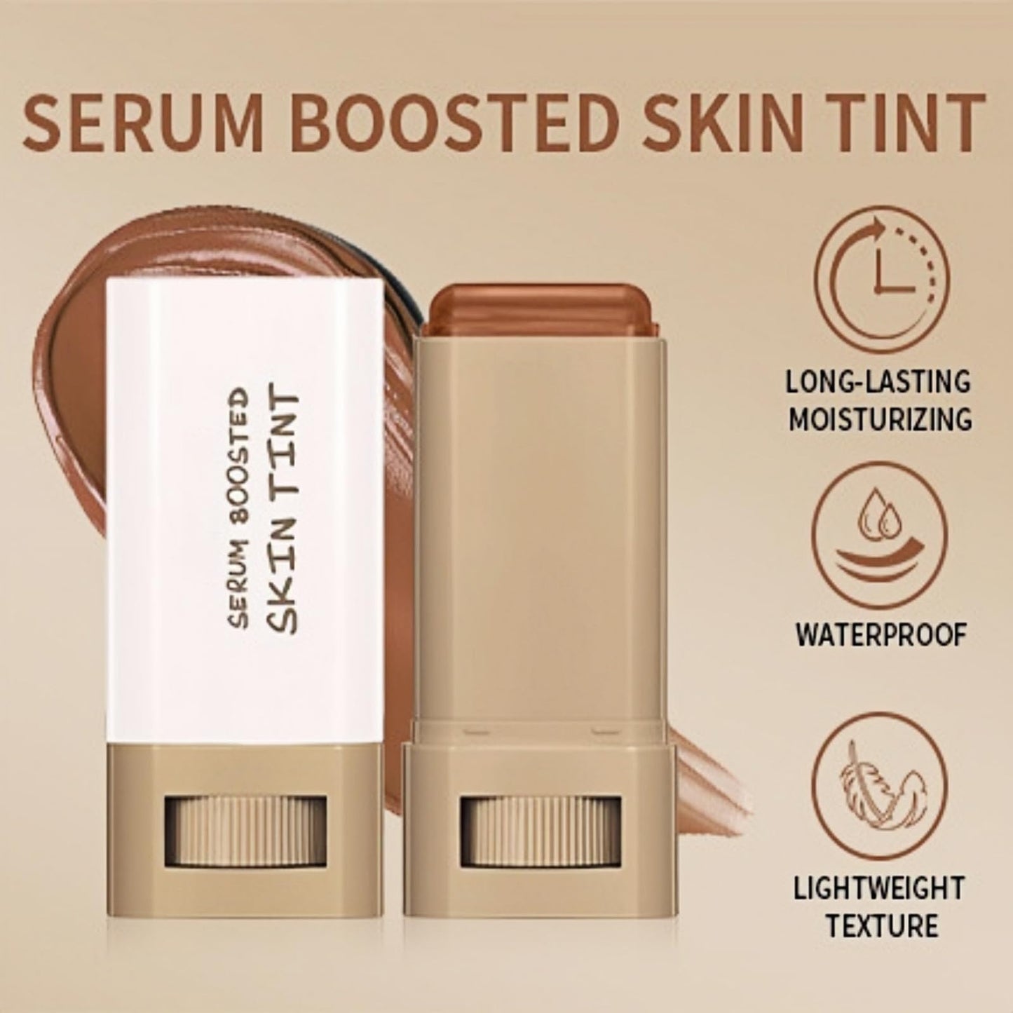 Beauty Balm Serum Boosted Skin Tint – Hydrating Tinted Moisturizer Stick. Portable & Moisturizing, Doubles as Foundation & Contour, Foundation Stick, Lightweight & Non-Greasy (Colour-03 18g)
