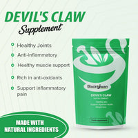 Black Swan supplements Black Swan Devil's Claw Capsules - 2500mg Antioxidant Formula Anti Inflammation Joints Digestive Health Muscle Pain Relief Natural Herbal Supplement - 60 Caps 2 Month Supply