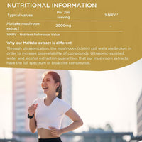 Kiihtu Maitake Liquid Extract Tincture - 50ml | High Strength 2000mg per Serving, Premium Mushroom Tincture Drops | Highest Bioavailability & Absorbency | UK